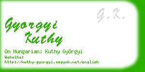 gyorgyi kuthy business card