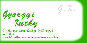 gyorgyi kuthy business card